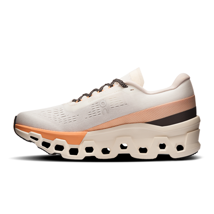 On Running Women's Cloudmonster 2 Shoes - Ivory / Tangerine - Shopsportive