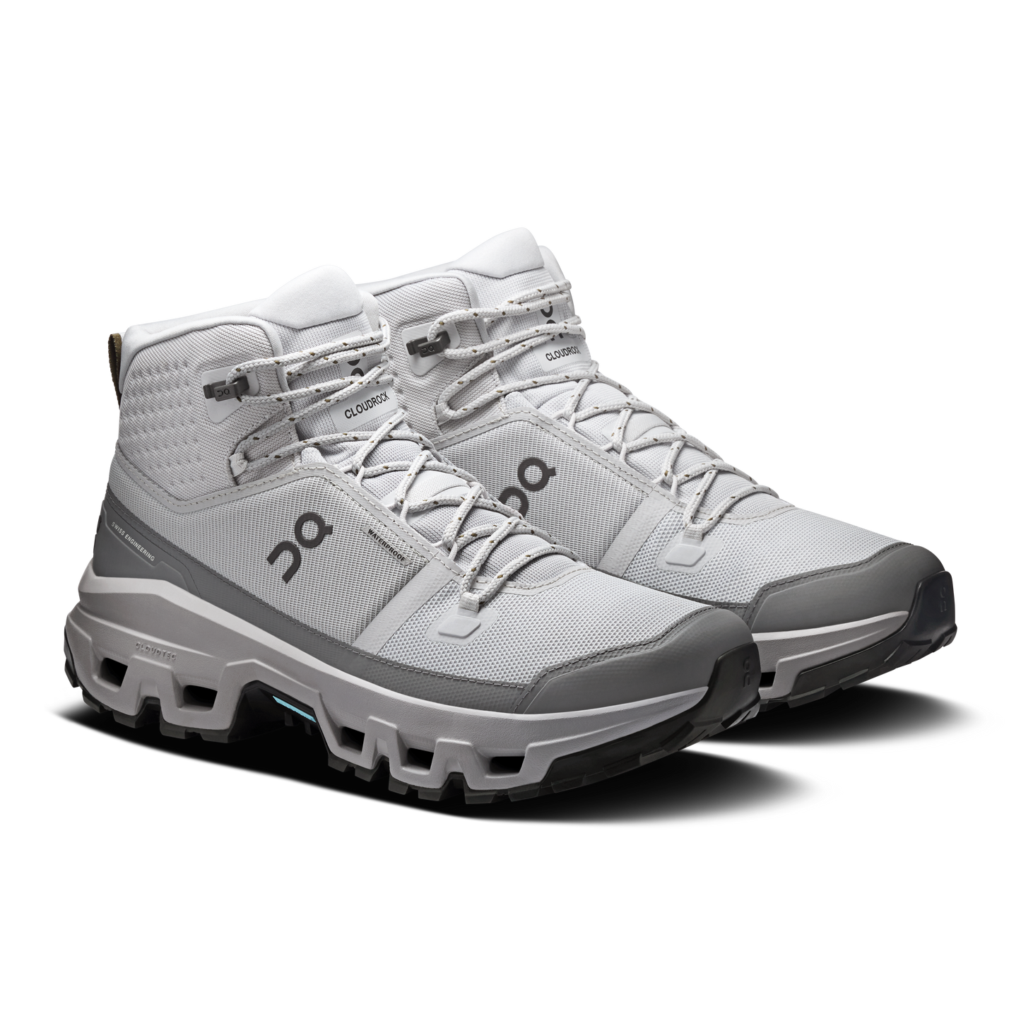 On Running Men's Cloudrock Mid Waterproof Shoes - Glacier / Alloy - Shopsportive