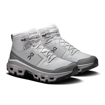 On Running Men's Cloudrock Mid Waterproof Shoes - Glacier / Alloy - Shopsportive