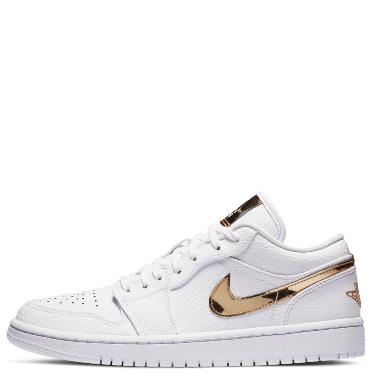 Nike Women's Air Jordan 1 Low SE Shoes - White / Metallic Gold