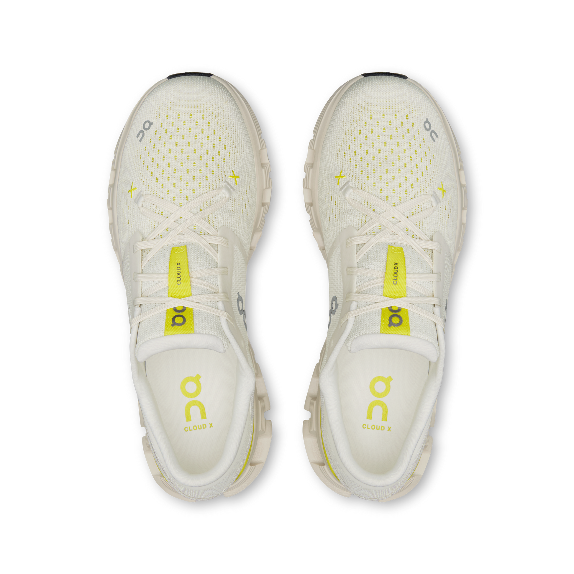On Running Men's Cloud X 4 Shoes - Ivory / Lime - Shopsportive