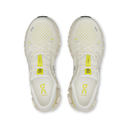 On Running Men's Cloud X 4 Shoes - Ivory / Lime - Shopsportive