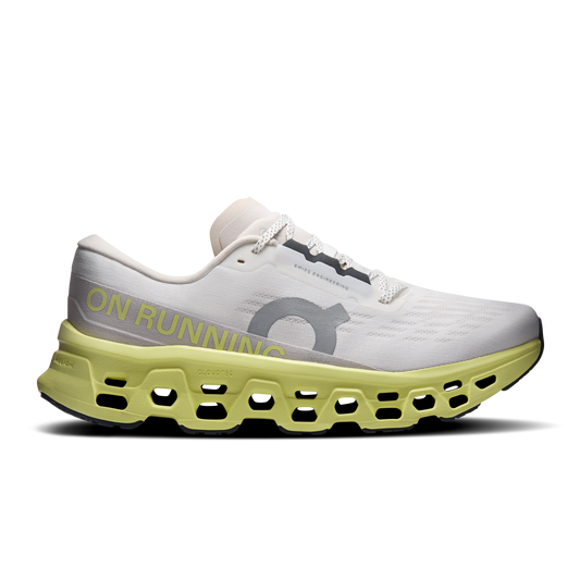 On Running Men's Cloudmonster 3 Shoes - Ivory / Limelight - Shopsportive