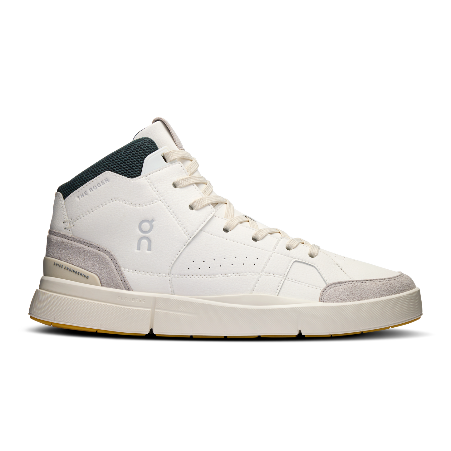 On Running Men's The Roger Clubhouse Mid Shoes - White / Evergreen