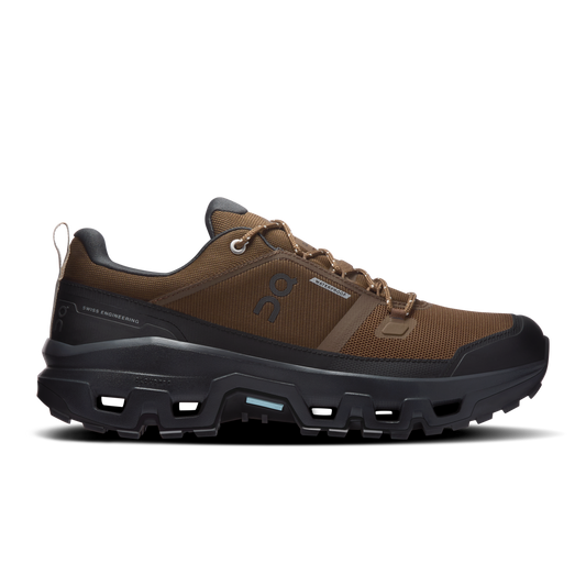 On Running Men's Cloudrock Low Waterproof Shoes - Earth / Black - Shopsportive