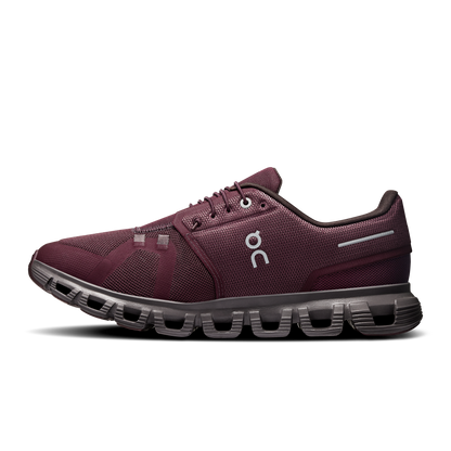 On Running Men's Cloud 6 Shoes - Mulberry / Pebble - Shopsportive