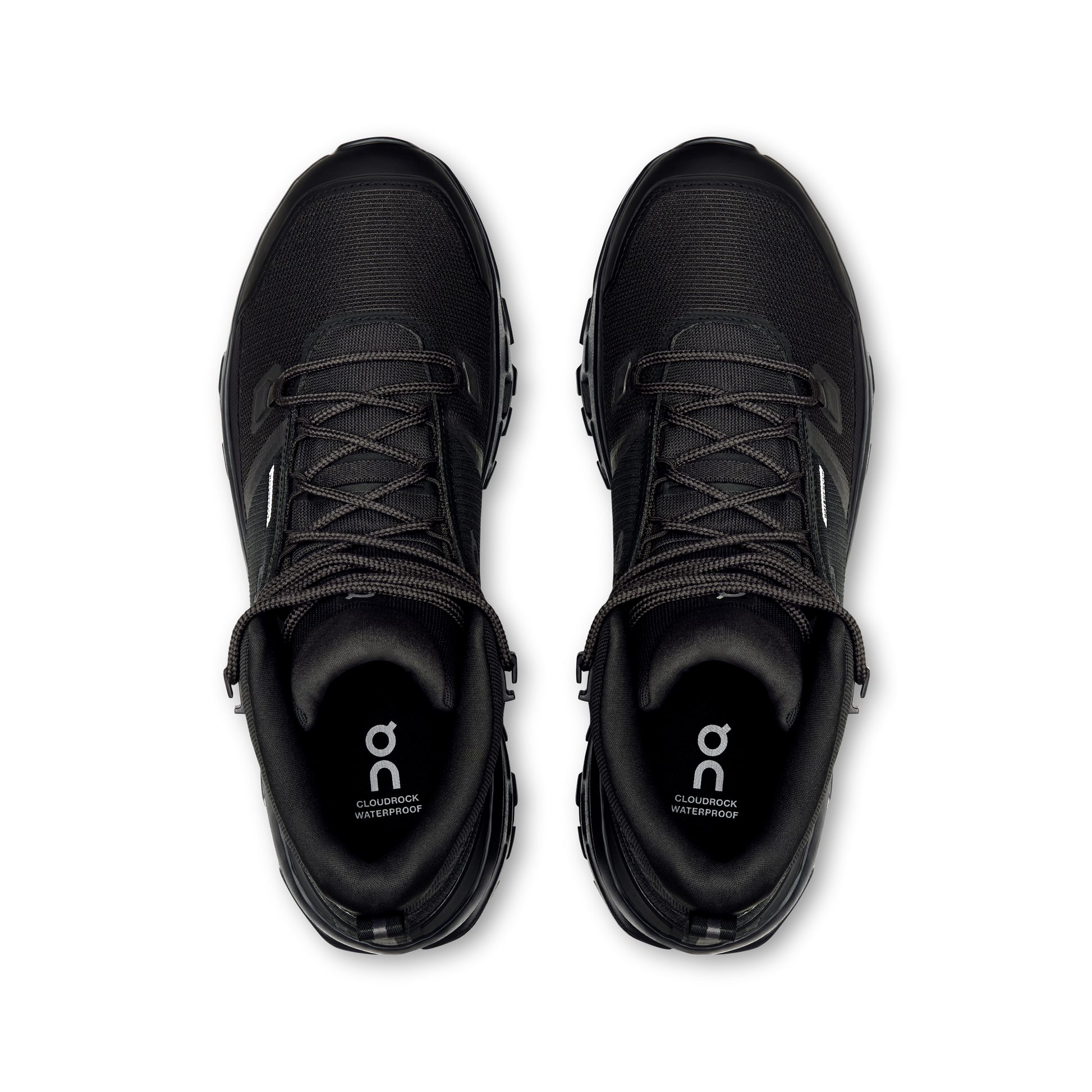 On Running Men's Cloudrock Mid Waterproof Shoes - Black / Black - Shopsportive