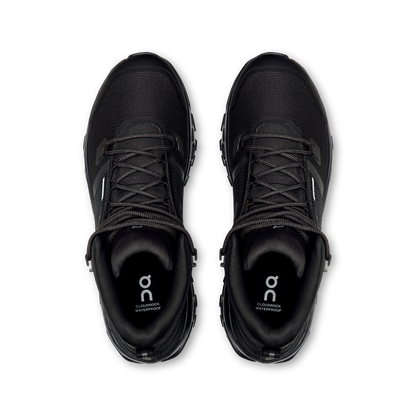 On Running Men's Cloudrock Mid Waterproof Shoes - Black / Black - Shopsportive