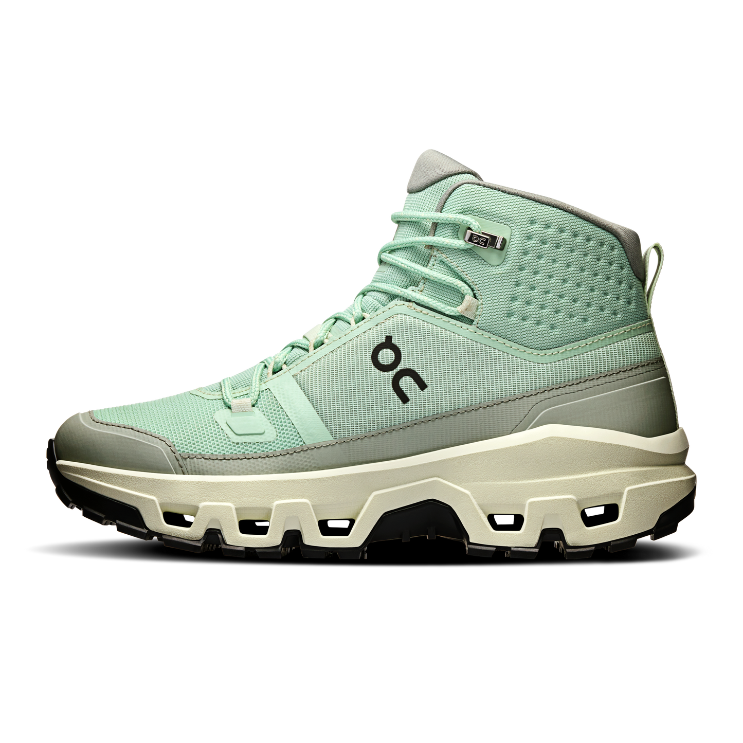 On Running Women's Cloudrock Mid Waterproof Shoes - Mineral / Aloe - Shopsportive