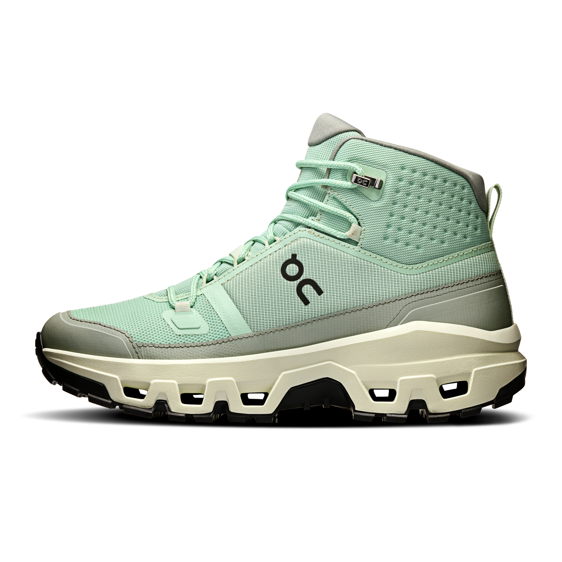 On Running Women's Cloudrock Mid Waterproof Shoes - Mineral / Aloe - Shopsportive