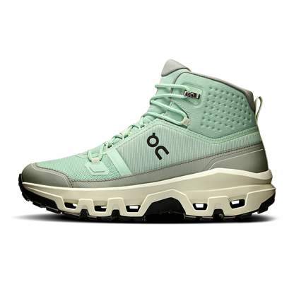 On Running Women's Cloudrock Mid Waterproof Shoes - Mineral / Aloe - Shopsportive