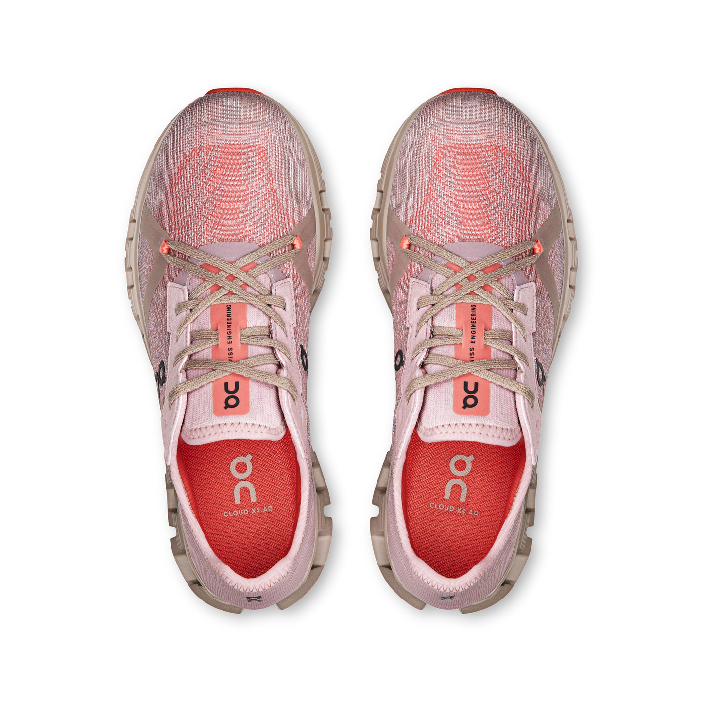 On Running Women's Cloud X 4 Ad Shoes - Mauve / Salmon - Shopsportive