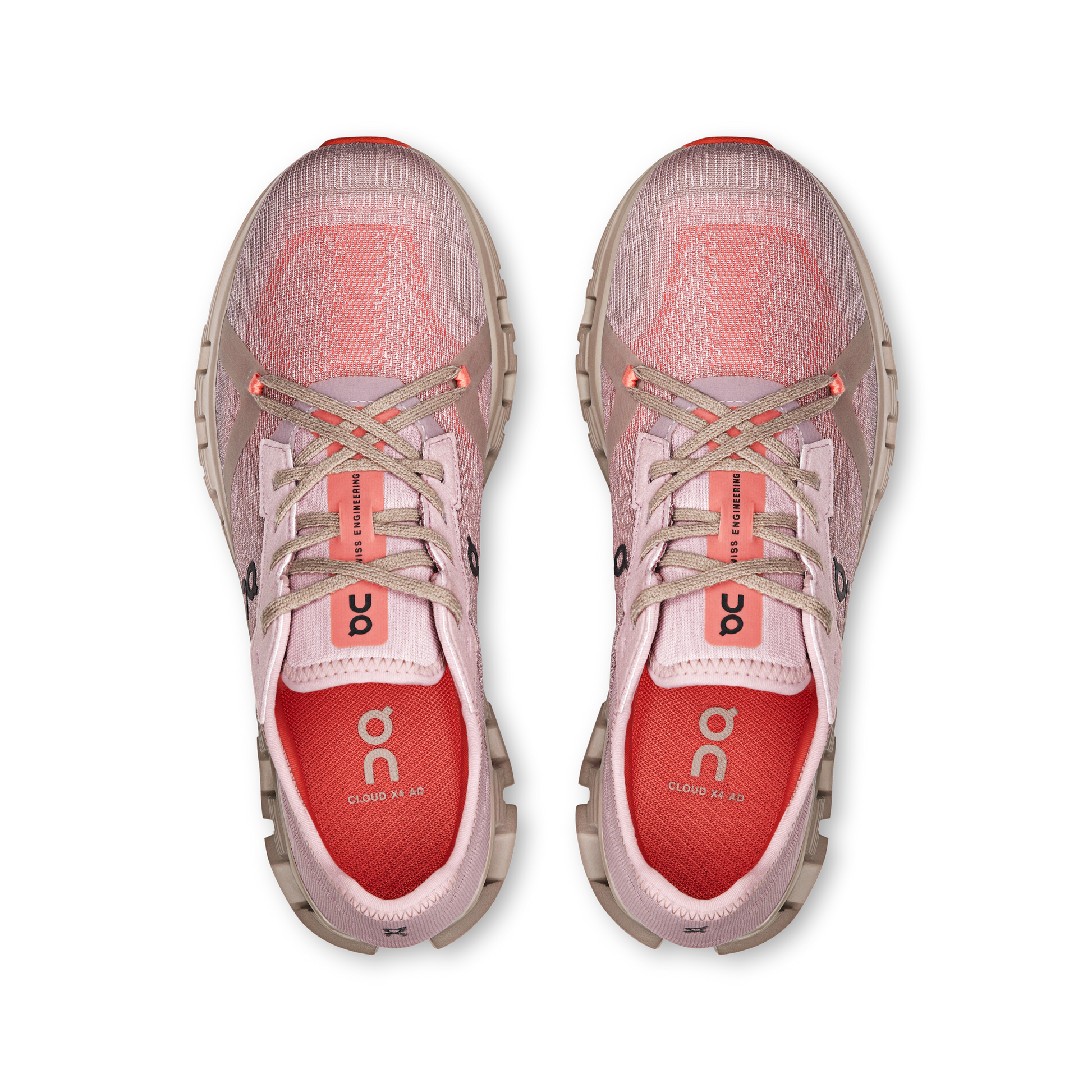On Running Women's Cloud X 4 Ad Shoes - Mauve / Salmon - Shopsportive