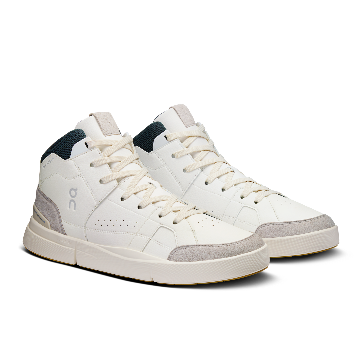 On Running Men's The Roger Clubhouse Mid Shoes - White / Evergreen