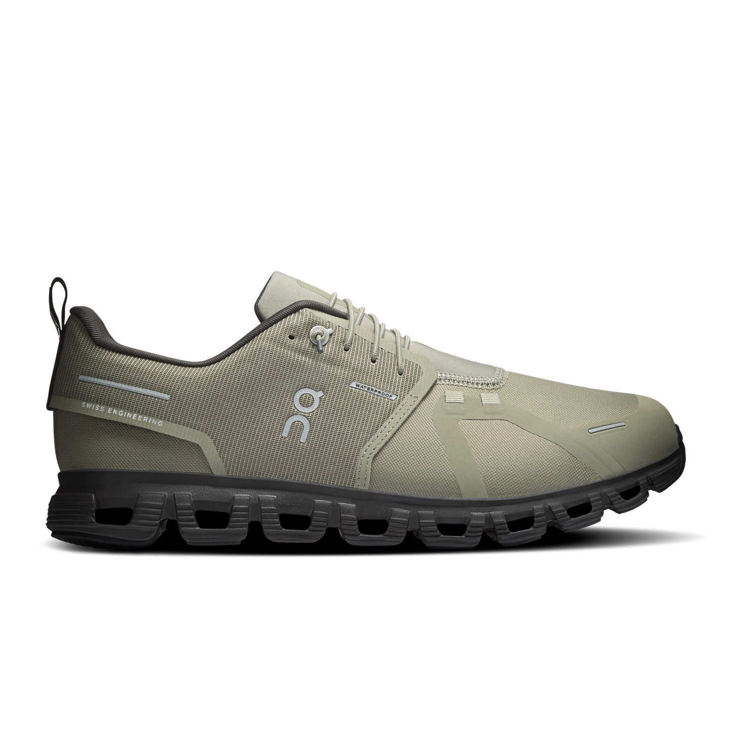 On Running Men's Cloud 6 Waterproof Shoes - Olive / Espresso