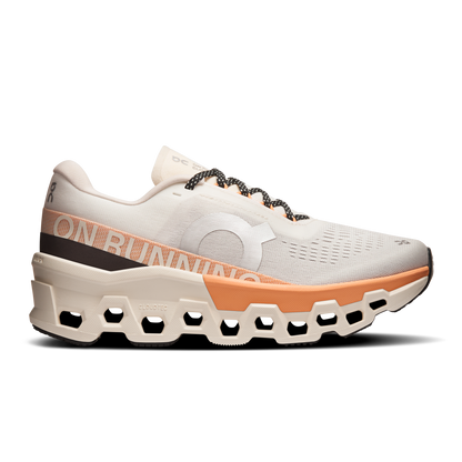 On Running Women's Cloudmonster 2 Shoes - Ivory / Tangerine - Shopsportive