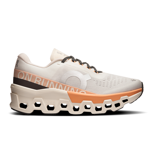 On Running Women's Cloudmonster 2 Shoes - Ivory / Tangerine - Shopsportive