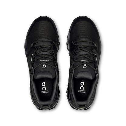 On Running Women's Cloudrock Low Waterproof Shoes - Black / Black - Shopsportive