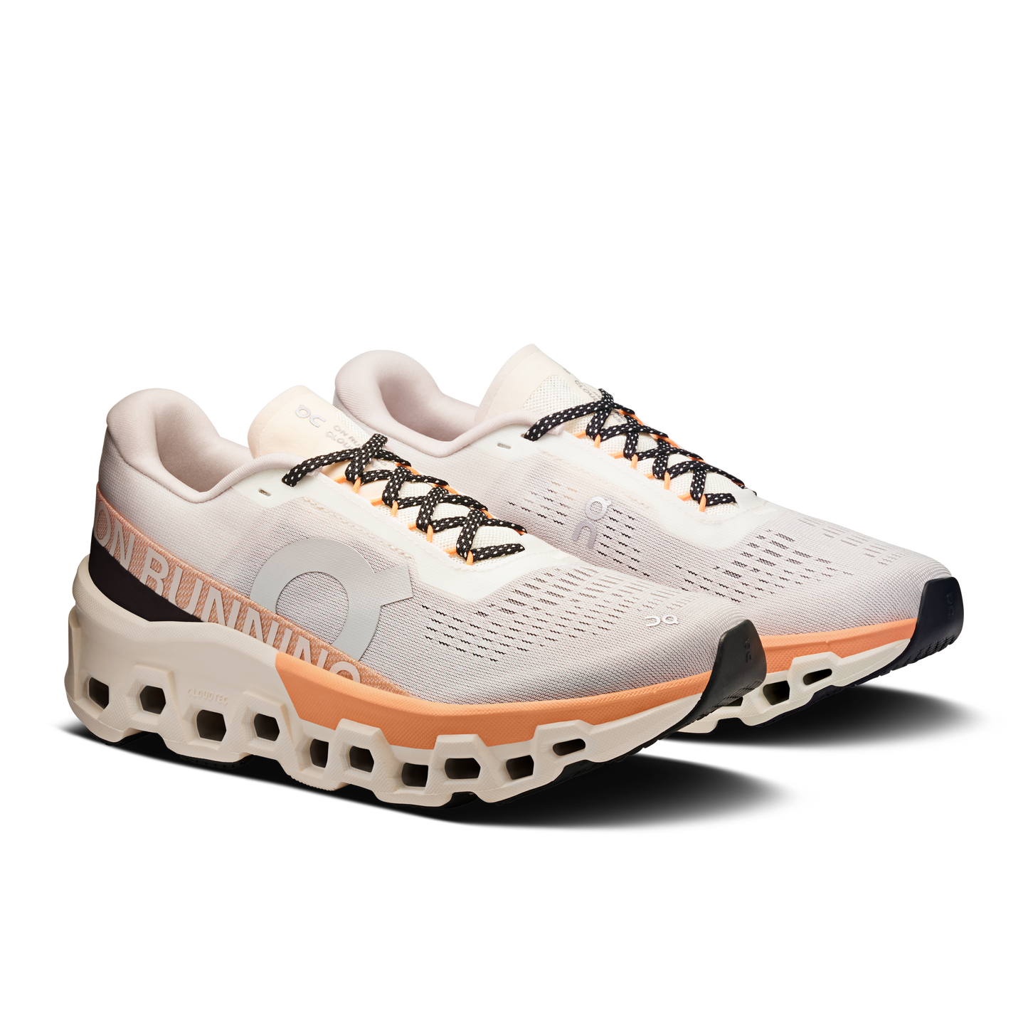 On Running Women's Cloudmonster 2 Shoes - Ivory / Tangerine - Shopsportive