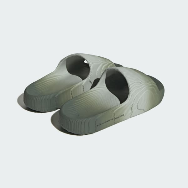 Adidas Men's Adilette 22 Slides - Wonder Silver / Silver Green / Core Black