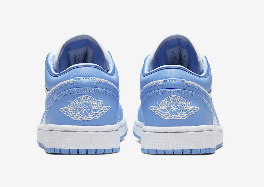 Nike Women's Air Jordan 1 Low UNC Shoes - University Blue / White