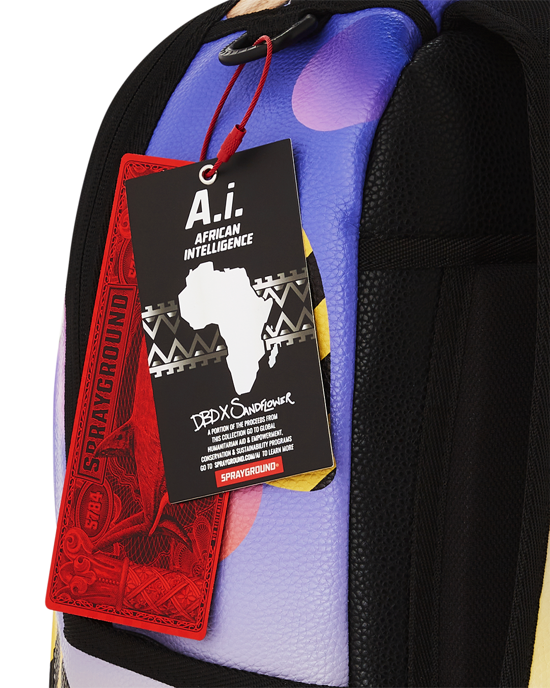 Sprayground A.I. Fractal Visions Backpack - Purple / Orange / Yellow / Blue