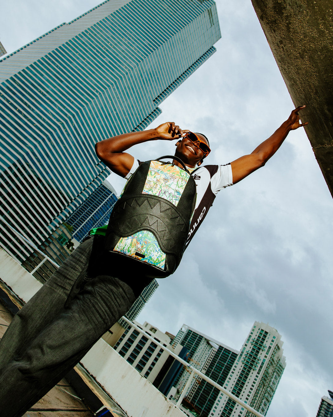 Sprayground New York to Buenos Aires Backpack - Black / Green / Yellow