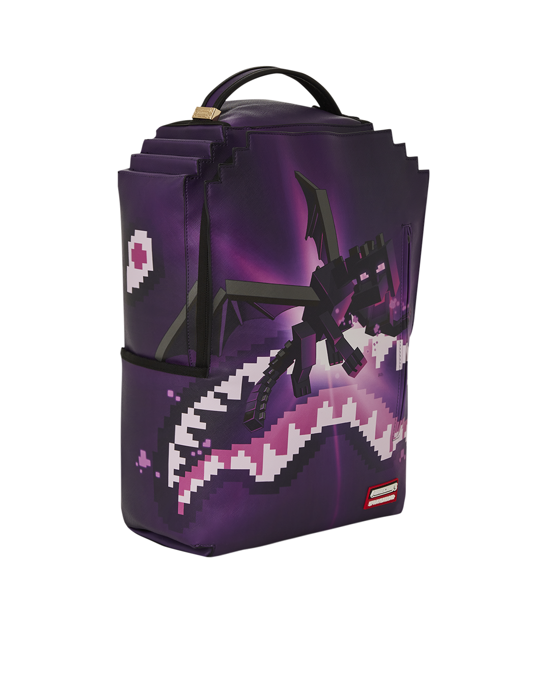 Sprayground Minecraft Ender Dragon Attack Backpack - Purple / Black