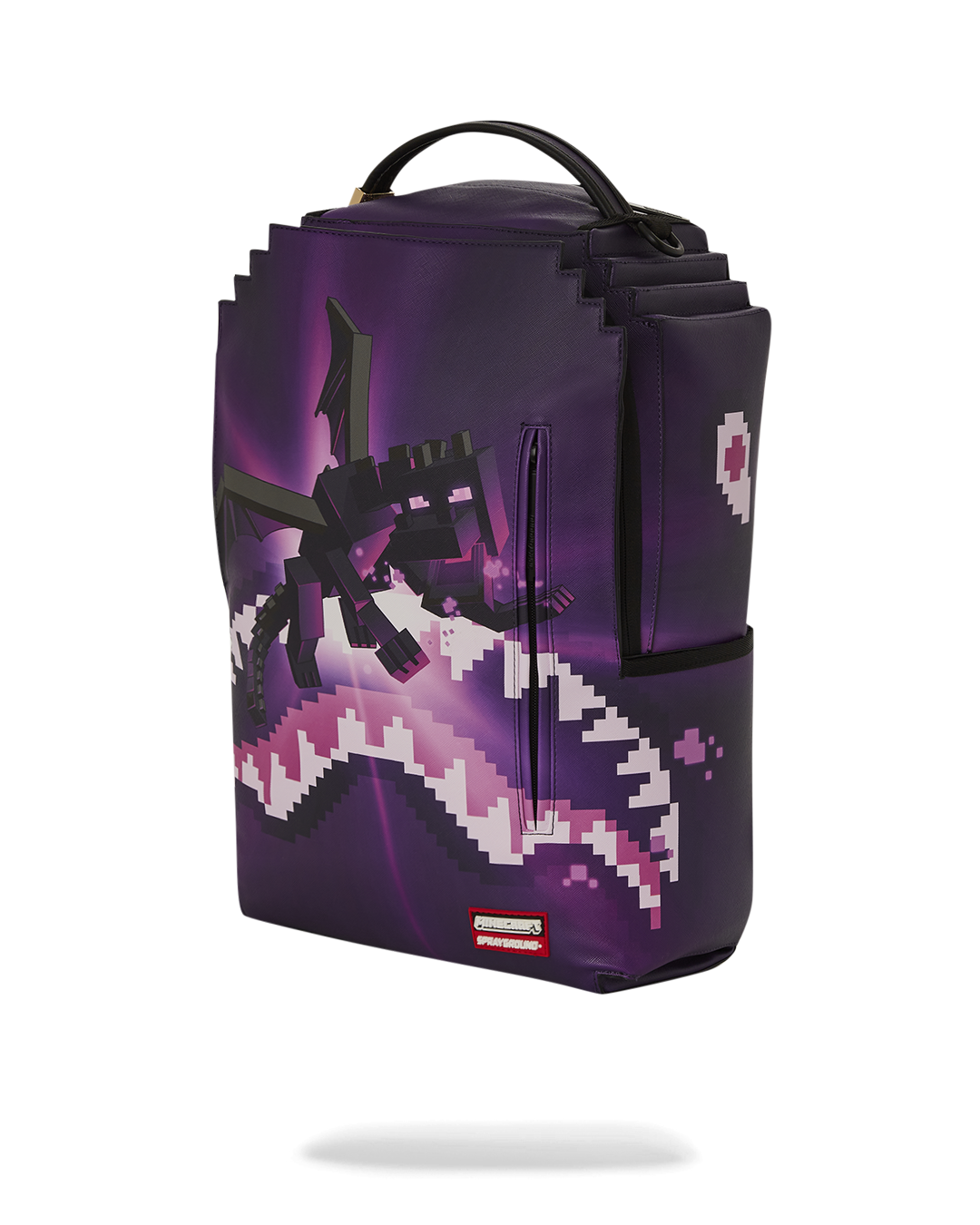 Sprayground Minecraft Ender Dragon Attack Backpack - Purple / Black