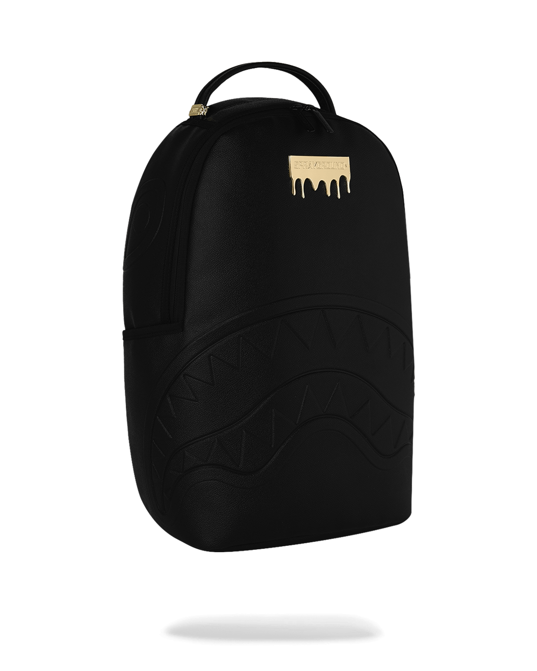 Sprayground Gold Brick Drip Black Backpack Bag - Shopsportive