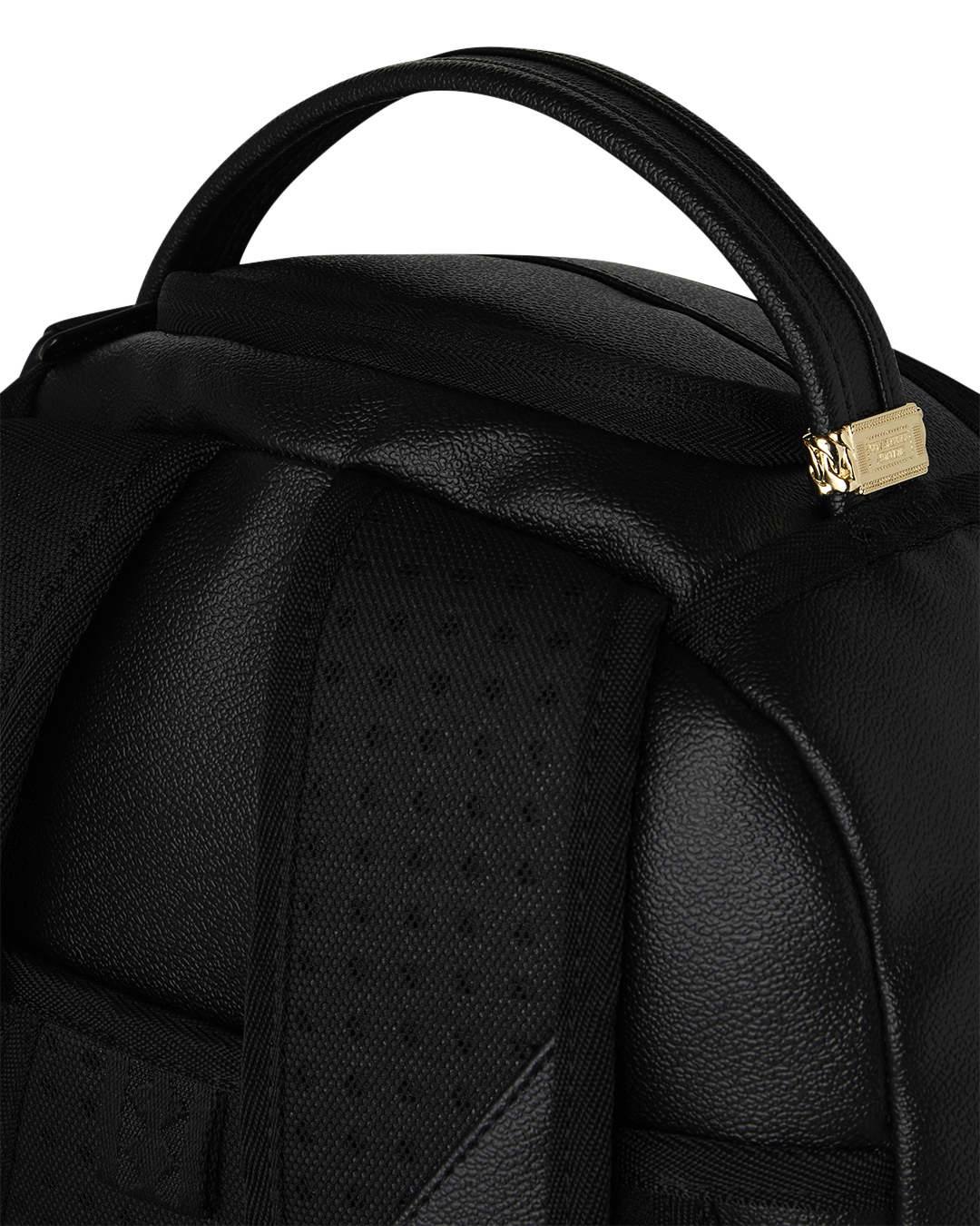 Sprayground Gold Brick Drip Black Backpack Bag - Shopsportive