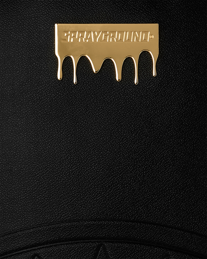 Sprayground Gold Brick Drip Black Backpack Bag - Shopsportive