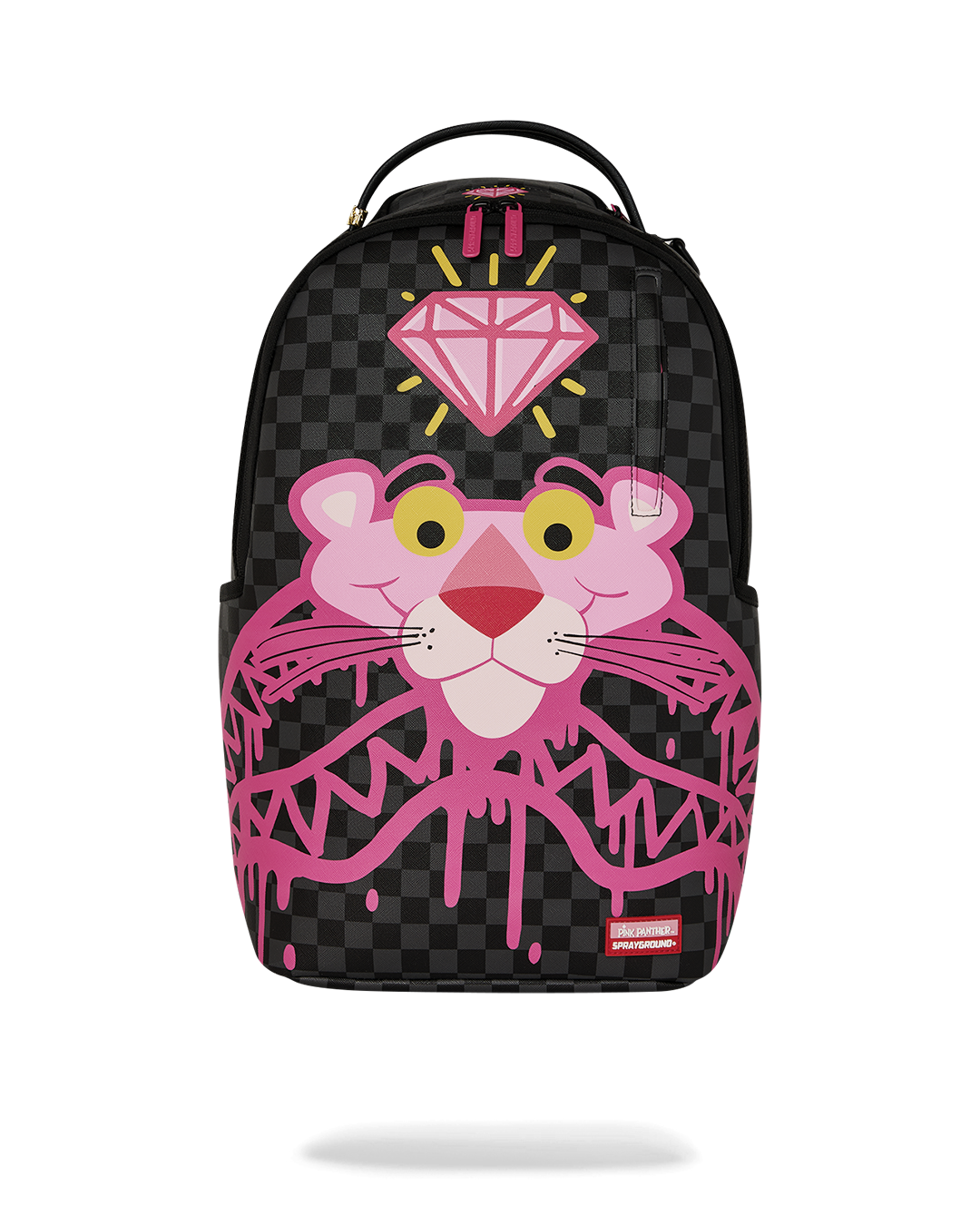 Sprayground Pink Panther Diamond Shark Backpack Bag - Shopsportive