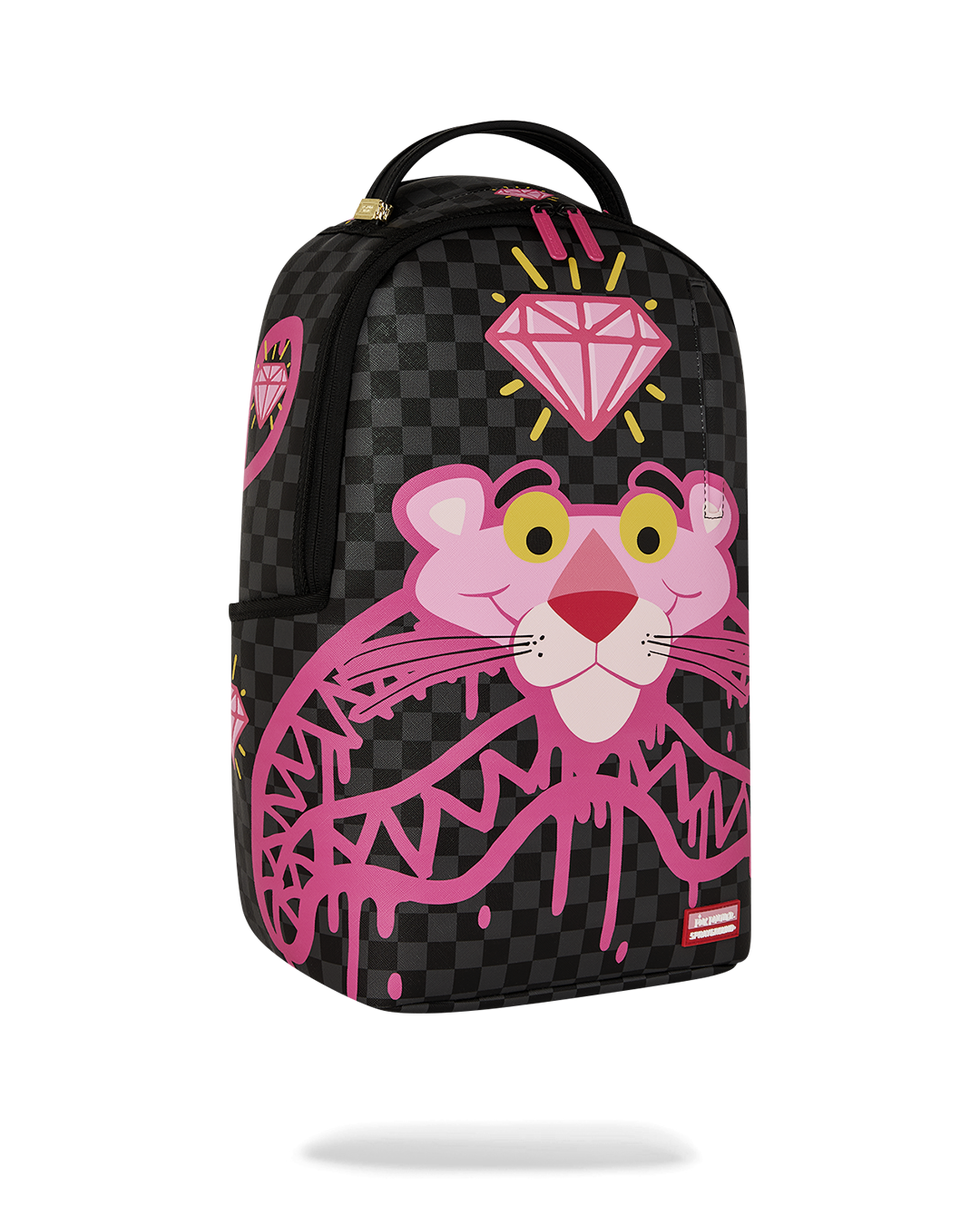 Sprayground Pink Panther Diamond Shark Backpack Bag - Shopsportive