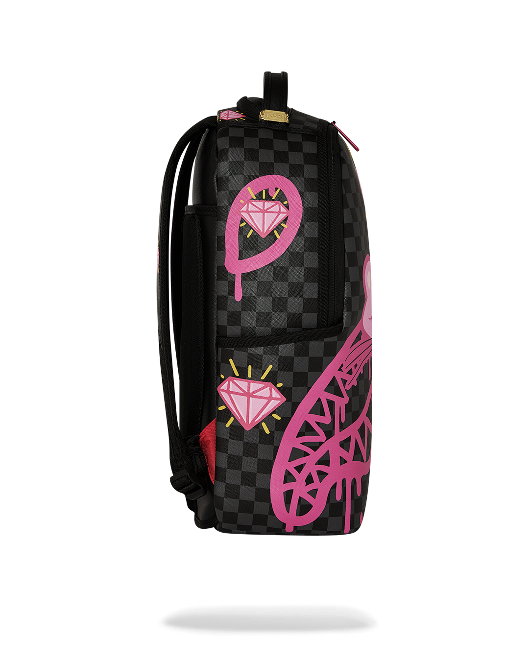 Sprayground Pink Panther Diamond Shark Backpack Bag - Shopsportive