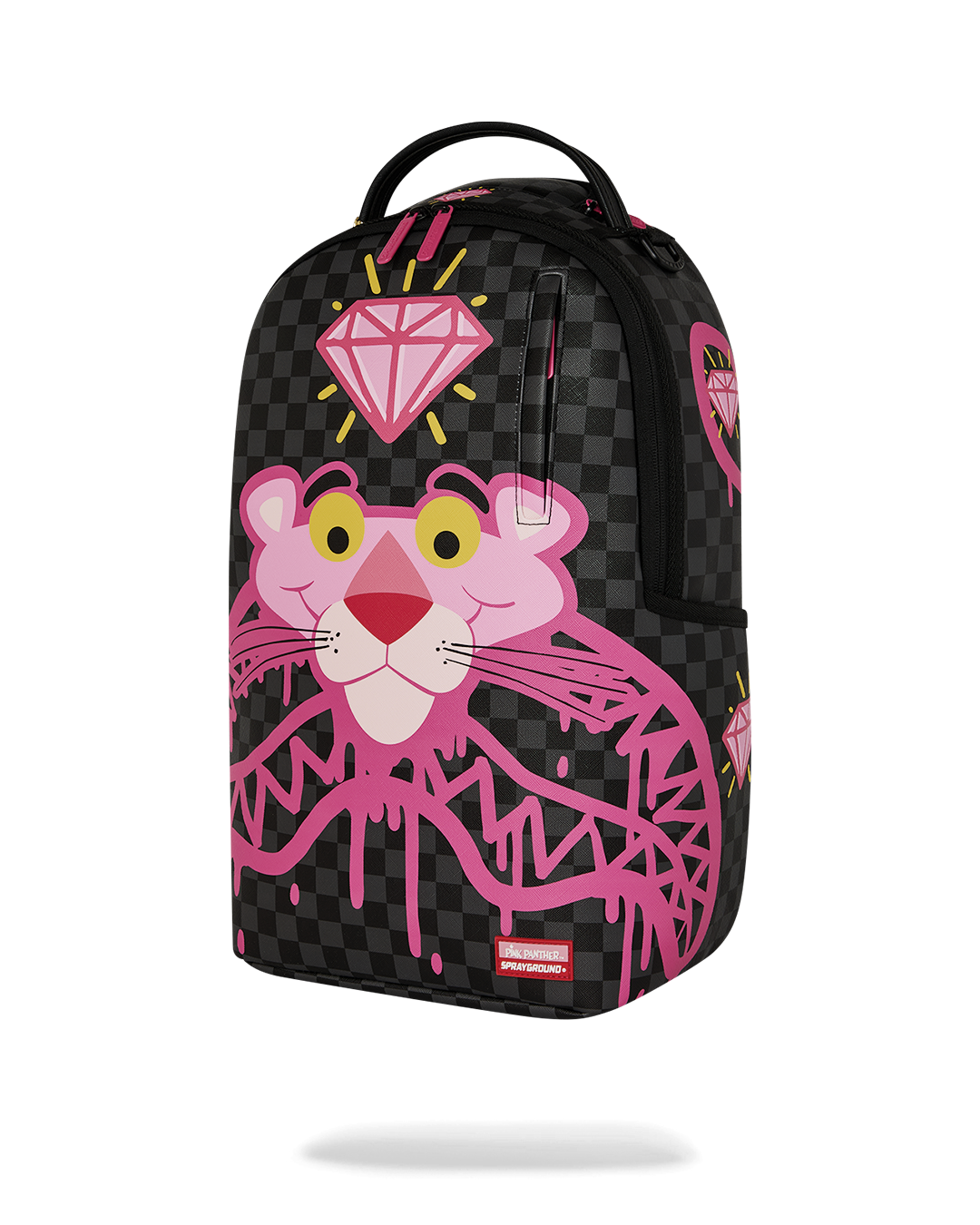 Sprayground Pink Panther Diamond Shark Backpack Bag - Shopsportive