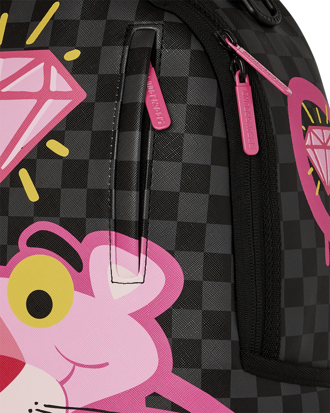 Sprayground Pink Panther Diamond Shark Backpack Bag - Shopsportive