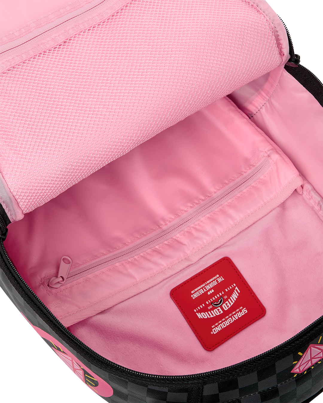 Sprayground Pink Panther Diamond Shark Backpack Bag - Shopsportive