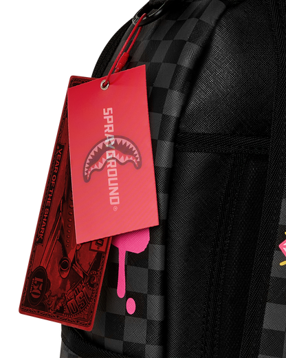 Sprayground Pink Panther Diamond Shark Backpack Bag - Shopsportive