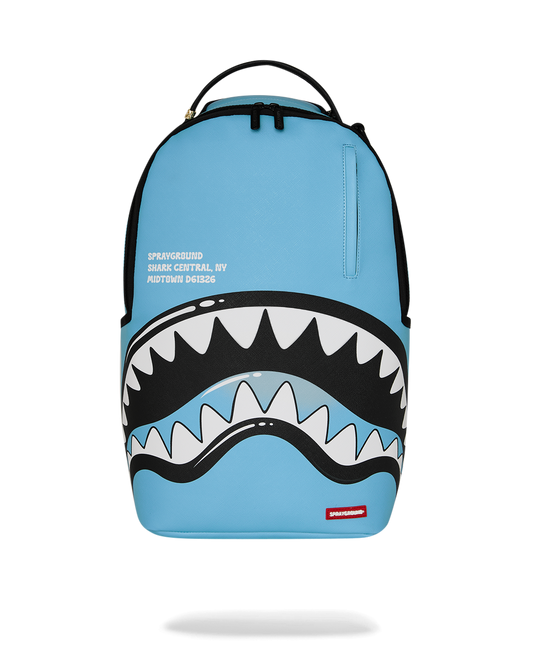 Sprayground Shark Central Bubble Shark (Sky Blu) Backpack Bag - Shopsportive