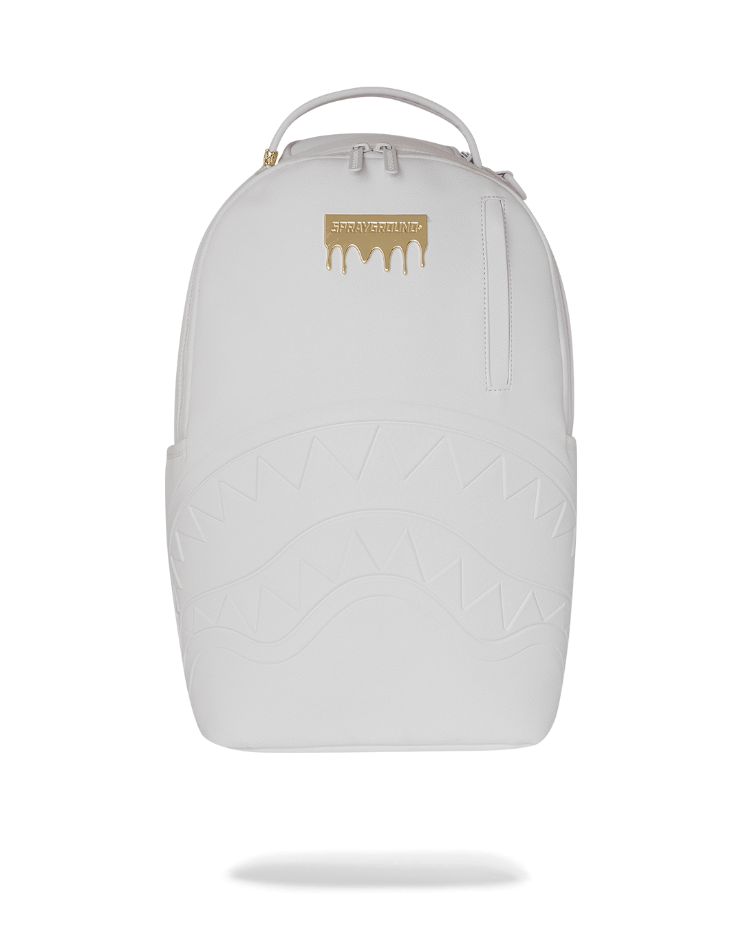 Sprayground Gold Brick Luxe White Backpack Bag - Shopsportive