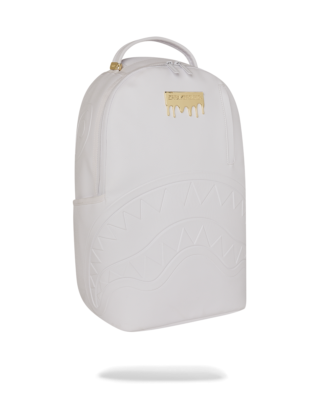 Sprayground Gold Brick Luxe White Backpack Bag - Shopsportive