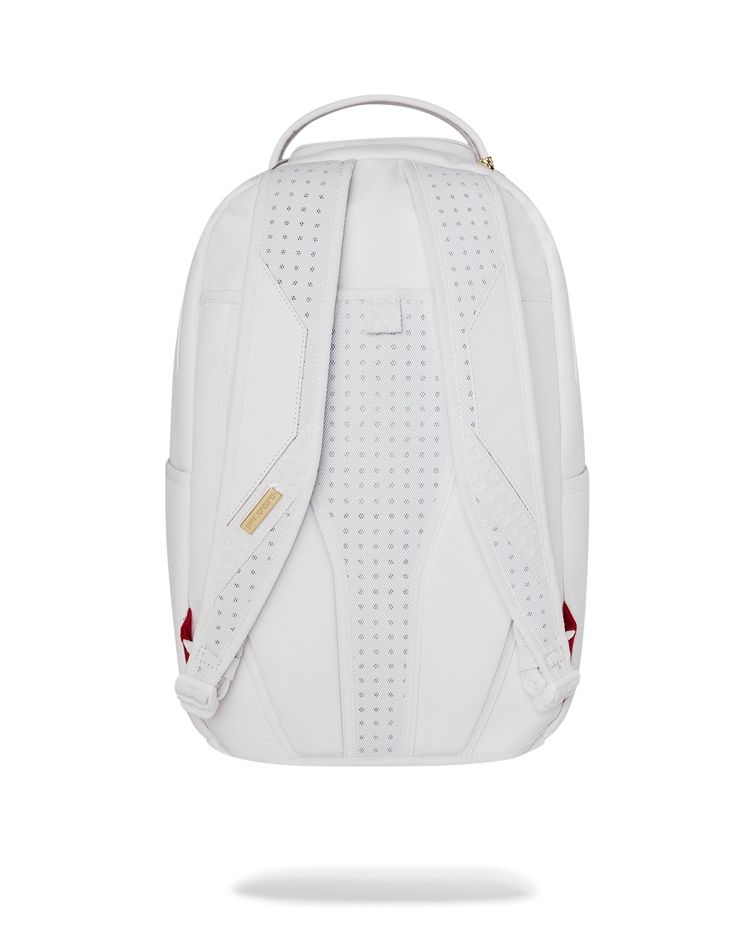 Sprayground Gold Brick Luxe White Backpack Bag - Shopsportive