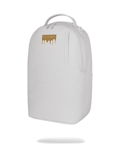 Sprayground Gold Brick Luxe White Backpack Bag - Shopsportive
