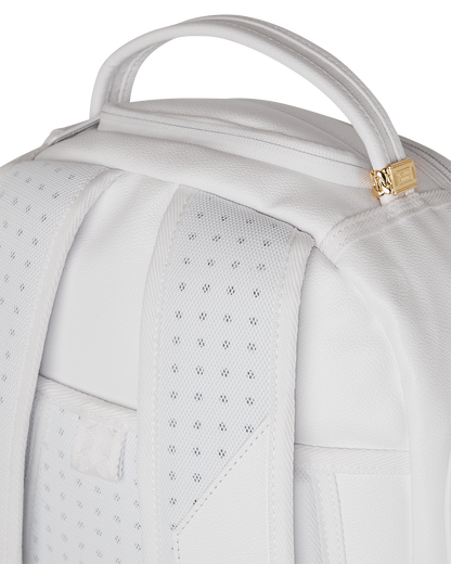 Sprayground Gold Brick Luxe White Backpack Bag - Shopsportive