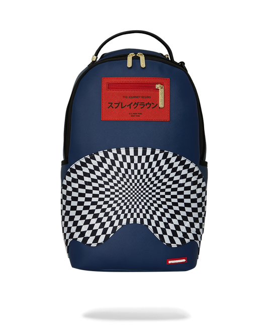 Sprayground Ichimatsu-Moy? Warp Check Shark Backpack Bag - Shopsportive