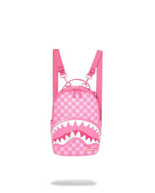 Sprayground Pink Check New Faces Mini Backpack Bag - Shopsportive