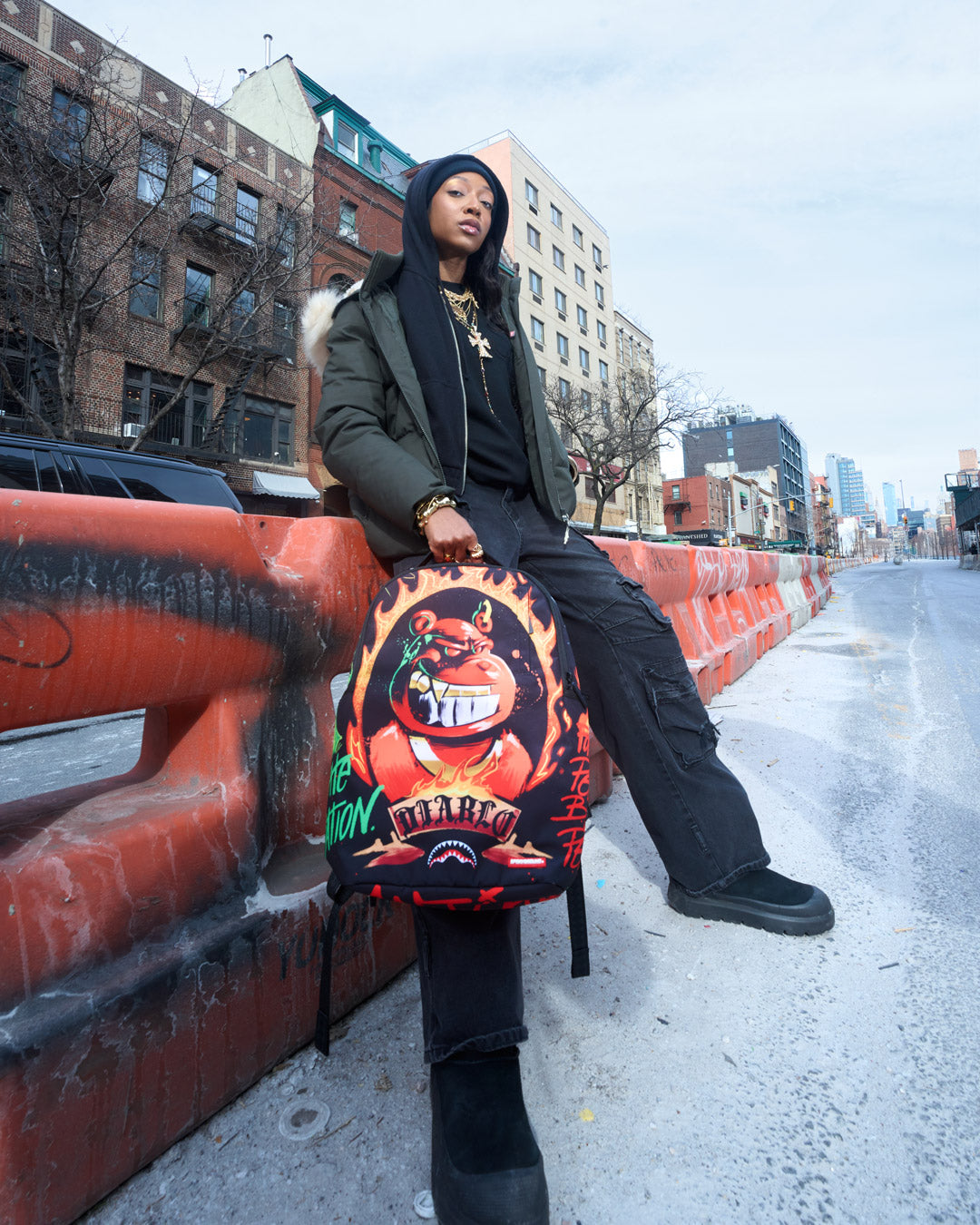 Sprayground Diablo Billion Burnin Backpack Bag - Shopsportive