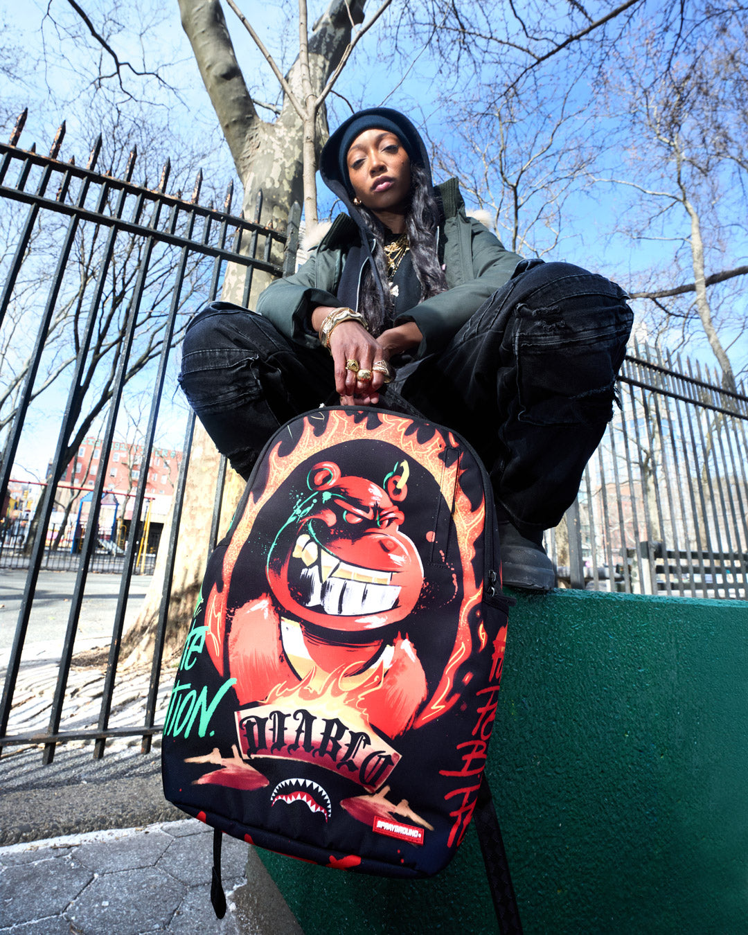 Sprayground Diablo Billion Burnin Backpack Bag - Shopsportive