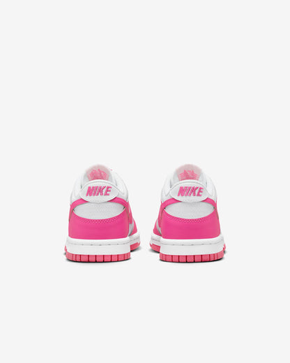 Nike Kids' Dunk Low Shoes - White / Laser Fuchsia - Shopsportive